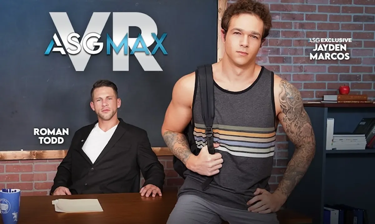 ASGmax VR key art featuring Roman Todd and Jayden Marcos